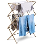 Tower 3 Tier Compact Airer with 11 Drying Rods, Racks for Shoes, Weight Capacity 10kg, Latte