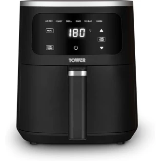 Tower  Digital Single Basket Air Fryer, 4L Capacity, Overheat Protection, 1300W, Black, Medium