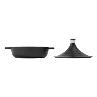 MasterClass 5L Cast Aluminium Tagine with Self Basting and Cone Lid, Non-Stick, Black, 28cm ( 5 Liters)