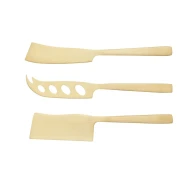 Artesá-Piece Set of Brass-Finished Cheese Knives