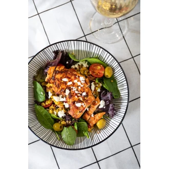 Mikasa Black Stripe Stoneware Bowl, 900ml, 21 x 5cm