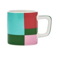 La Cafetière Ceramic Espresso Cup, Green Utopian Lines, 120ml