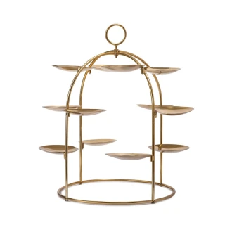 Artesà Brass Canape Serving Tree, 37.4 x 40cm