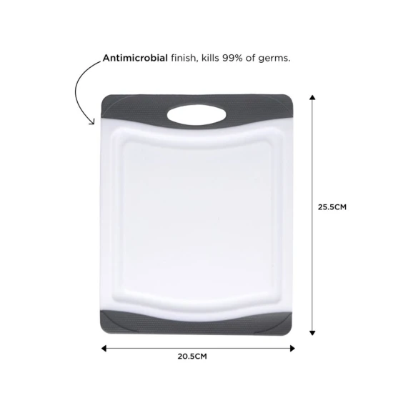 MasterClass Anti-Microbial Non-Slip Chopping Board, Small 25.4 x 20.3cm (8" x 10")