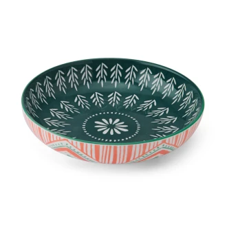 Mikasa Folk Pattern Stoneware Bowl, 900ml, 21 x 5cm