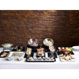 Neville Genware Slate Melamine Platter, 32.5 x 26.5cm (L x W)