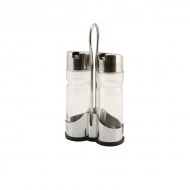 Neville Genware Oil & Vinegar Set With Stand 175ml Bottle Capacity