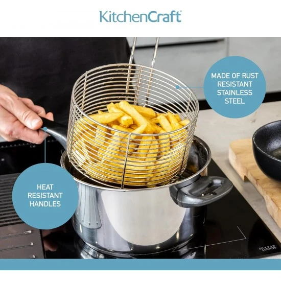 Kitchen Craft Stainless Steel Large Chips Fryer and Basket, KCCHIPLRG Shop quality Kitchen Craft Stainless Steel Large Chips Fryer and Basket in Kenya from vituzote.com Shop in-store or online and get countrywide delivery!