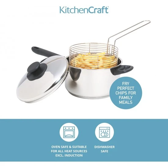 Kitchen Craft Stainless Steel Large Chips Fryer and Basket, KCCHIPLRG Shop quality Kitchen Craft Stainless Steel Large Chips Fryer and Basket in Kenya from vituzote.com Shop in-store or online and get countrywide delivery!