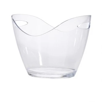 Neville Genware Clear Plastic Champagne Bucket, Large 7 Litres Capacity