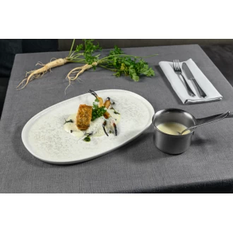 Neville Genware Lunar White Hygge Oval Dish, 33cm 33 x 23cm (L x W)