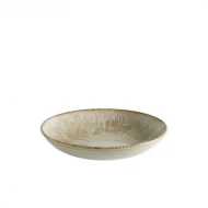 Neville Genware Sand Snell Bloom Deep Plate, 23cm