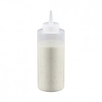 Neville Genware Squeeze Bottle, Wide Neck Clear, 940ml