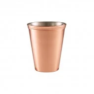  Neville GenWare Beaded Copper Plated Serving Cup, 380ml / 38cl/13.4oz