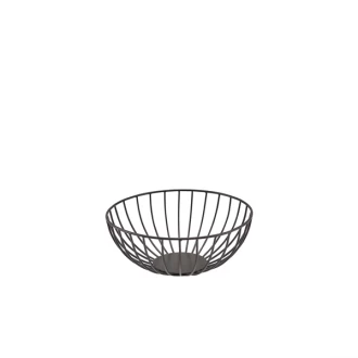 Neville GenWare Round Black Wire Basket, 20 x 8cm (Dia x H)