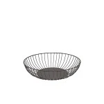 Neville GenWare Round Black Wire Basket , 27 x 7cm (Dia x H)