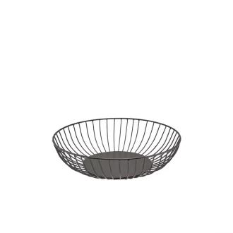 Neville GenWare Round Black Wire Basket , 27 x 7cm (Dia x H)