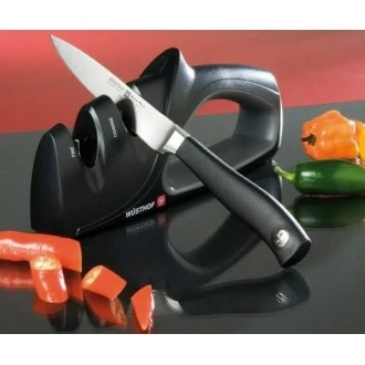 WÜSTHOF 2-Stage Hand-Held Sharpener, Black- Made in Germany