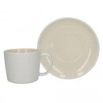 La Cafetière Barcelona Modern Style Ceramic Coffee Cup and Saucer Set, 300ml