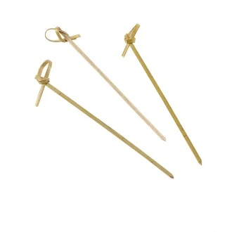 Neville Genware Bamboo Looped Skewers, 12cm. - Pack of 100 pieces