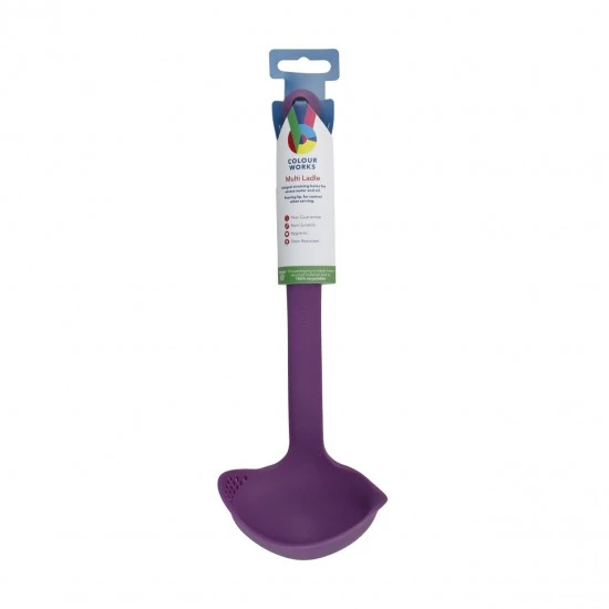 Colourworks Silicone Ladle with Pouring and Straining Lips, Purple, CWLADPURV2 Shop quality Colourworks Silicone Ladle with Pouring and Straining Lips, Purple in Kenya from vituzote.com Shop in-store or online and get countrywide delivery!
