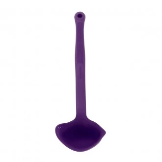 Colourworks Silicone Ladle with Pouring and Straining Lips, Purple