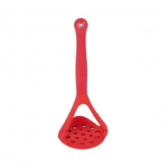 Colourworks Potato Masher with Built-In Scoop, Red