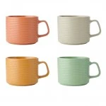 Idilica Stacking Stoneware Mugs, Set of 4, 400ml