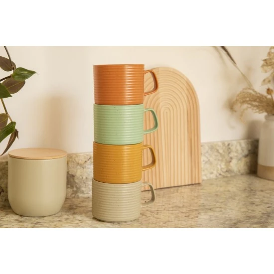 Shop quality Idilica Stacking Stoneware Mugs, Set of 4, 400ml in Kenya from vituzote.com Shop in-store or online and get countrywide delivery!