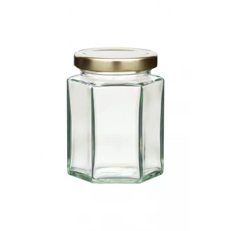 Home Made Hexagonal Jar with Twist-off Lid, 227ml