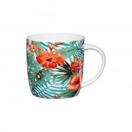 KitchenCraft China Barrel Shaped Mug, Jungle, 425ml 
