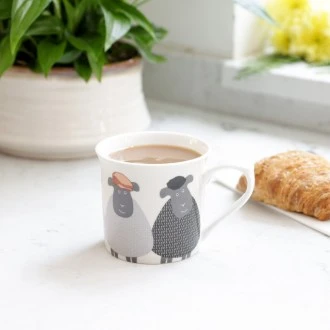 Kitchen Craft Fluted China Sheep Mug, 300 ml