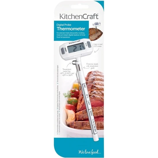 Kitchen Craft Digital Food Thermometer Probe with Protective Cover, Ideal for Meat, Poultry, Jam & More, White, KCPROBETHERM Shop quality Kitchen Craft Digital Food Thermometer Probe with Protective Cover, Ideal for Meat, Poultry, Jam & More, White in Kenya from vituzote.com Shop in-store or online and get countrywide delivery!