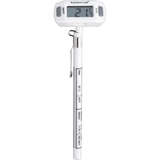 Kitchen Craft Digital Food Thermometer Probe with Protective Cover, Ideal for Meat, Poultry, Jam & More, White, KCPROBETHERM Shop quality Kitchen Craft Digital Food Thermometer Probe with Protective Cover, Ideal for Meat, Poultry, Jam & More, White in Kenya from vituzote.com Shop in-store or online and get countrywide delivery!