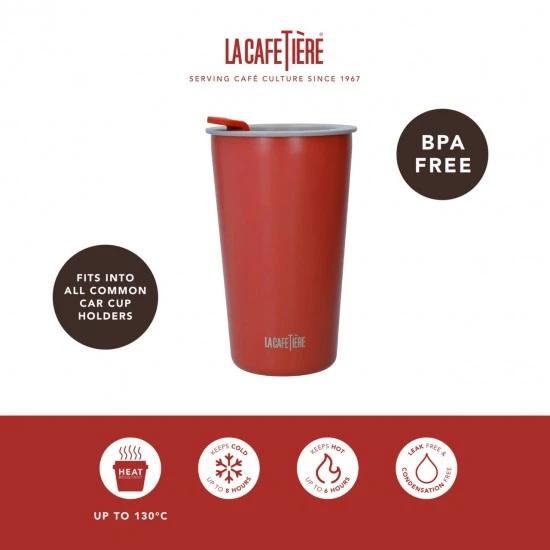 La Cafetière Pavia Insulated Travel Mug, 400ml, Red, LCDWTMUGRED Shop quality La Cafetière Pavia Insulated Travel Mug, 400ml, Red in Kenya from vituzote.com Shop in-store or online and get countrywide delivery!