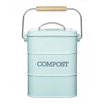 Living Nostalgia Vintage Compost Bin, Blue