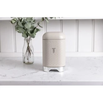 Lovello Tea Storage Caddy with Lid, Latte Cream