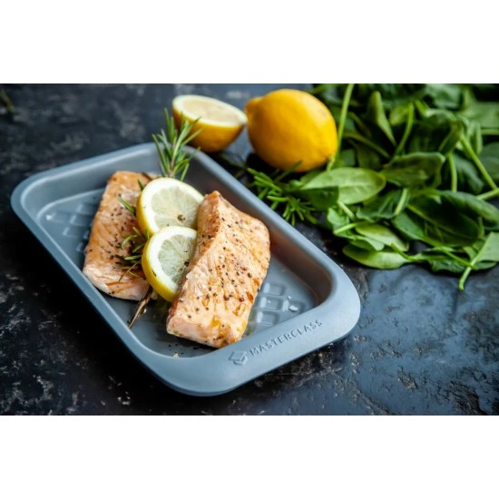 Master Class Smart Ceramic Baking Tray with Robust Non-Stick Coating, Carbon Steel, Grey, 23 x 15cm, MCCER06GRY Shop quality Master Class Smart Ceramic Baking Tray with Robust Non-Stick Coating, Carbon Steel, Grey, 23 x 15cm in Kenya from vituzote.com Shop in-store or online and get countrywide delivery!