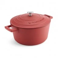 MasterClass Cast Aluminium Casserole Dish, 4 Litre, Red