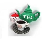 VZ Fridge Magnet, Bionic Teapot Set, 7 cm