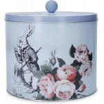 Mikasa and the V&A Biscuit Tin, Large Biscuit Tin with Lid, Perfect for Cookies and Biscuits, Alice in Wonderland Collection, 15cm