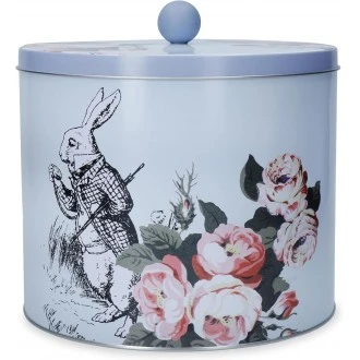 Mikasa and the V&A Biscuit Tin, Large Biscuit Tin with Lid, Perfect for Cookies and Biscuits, Alice in Wonderland Collection, 15cm