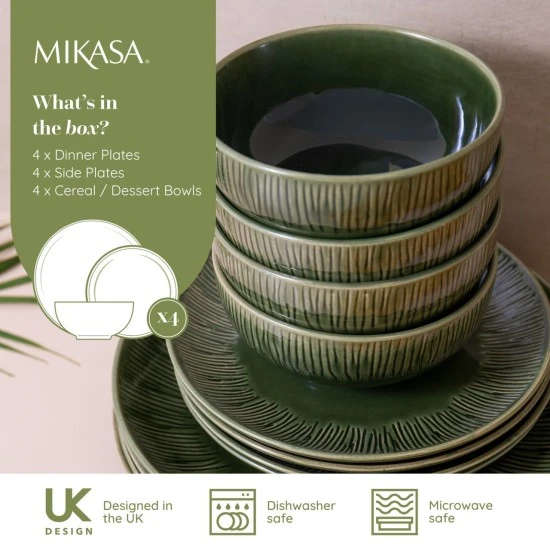 Shop quality Mikasa Jardin 12-Piece Stoneware Dinner Set, Green in Kenya from vituzote.com Shop in-store or online and get countrywide delivery!