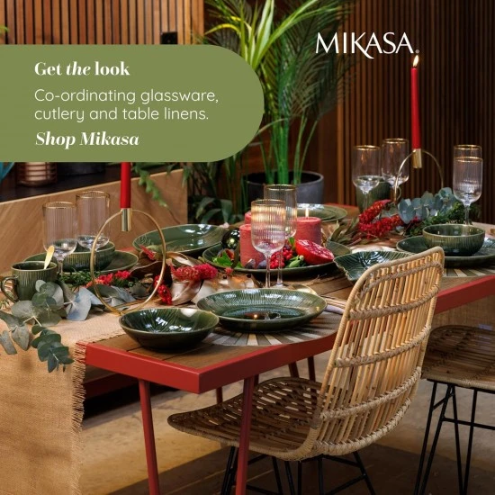 Mikasa Jardin Oval Serving Platter, Green Stoneware Oval Serving Platter for Food, 36cm, Large Serve Platter - Gift Boxed, MKJDSRVPLATOV Shop quality Mikasa Jardin Oval Serving Platter, Green Stoneware Oval Serving Platter for Food, 36cm, Large Serve Platter - Gift Boxed in Kenya from vituzote.com Shop in-store or online and get countrywide delivery!