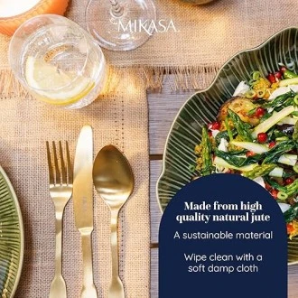 Mikasa 2 piece Jute Rectangular Placemats, Natural, 35cm x 45cm,