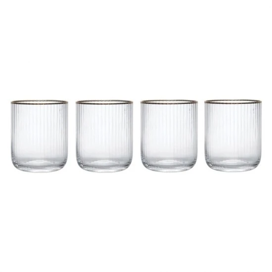 Shop quality MIKASA Sorrento Ridged Crystal Tumbler Glasses with Gold Rim and Wide Shape, 380ml, in Kenya from vituzote.com Shop in-store or online and get countrywide delivery!