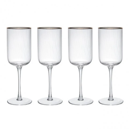 Shop quality Mikasa Sorrento 4-Piece  Ribbed Crystal White Wine Glass Set, 400ml in Kenya from vituzote.com Shop in-store or online and get countrywide delivery!