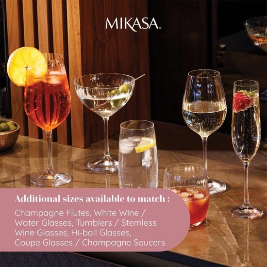 Shop quality Mikasa Treviso 4-Piece Crystal  Rippled Red Wine Glass Set, 600ml in Kenya from vituzote.com Shop in-store or online and get countrywide delivery!