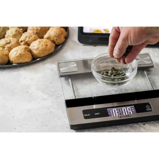 Shop quality Taylor Digital Kitchen Food Scales with Glass Platform, Highly Accurate with Tare Function and Precision, Stainless Silver Weighs 5 kg in Kenya from vituzote.com Shop in-store or online and get countrywide delivery!