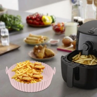 Vee Zee Silicone Air Fryer Liner - Pink (20x16x5 cm)	